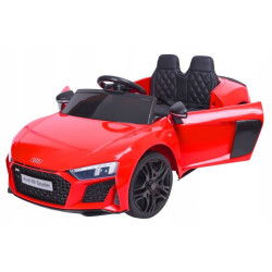 Masina electrica copii, Audi R8, telecomanda, radio Bluetooth, centuri siguranta