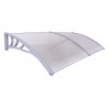 Copertina policarbonat 100x200 cm, grosime 5 mm, gri transparent