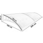 Copertina policarbonat 100x200 cm, grosime 5 mm, gri transparent
