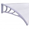 Copertina policarbonat 100x200 cm, grosime 5 mm, gri transparent