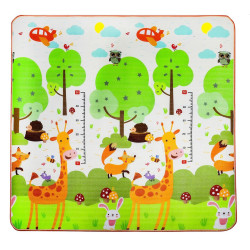 Joc interactiv, covoras termic spuma 180x180 cm, dublu, impermeabil, antiderapant, grosime 1 cm