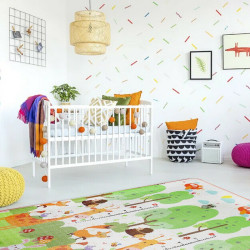Joc interactiv, covoras termic spuma 180x180 cm, dublu, impermeabil, antiderapant, grosime 1 cm