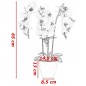 Orhidee artificiala decorativa, 24 flori alb si roz, 65 cm, ghiveci Orhidee artificiala decorativa, 24 flori alb si roz, 65 cm, ghiveci