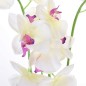 Orhidee artificiala decorativa, 24 flori alb si roz, 65 cm, ghiveci Orhidee artificiala decorativa, 24 flori alb si roz, 65 cm, ghiveci
