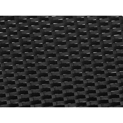 Set mobilier gradina, model ratan, canapea, 2 fotolii, masa de cafea, negru