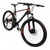 Bicicleta Mountain Bike, roti 26 inch, 27 viteze S-RIDE, frane pe disc, rosu, Phoenix
