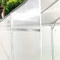 Sera gradina policarbonat 4.9x2.5x1.94 m, cadru aluminiu, 2 ferestre rabatabile, usa glisanta, protectie UV