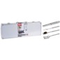 Set 4 ustensile pentru gratar, otel inoxidabil, cutie depozitare, argintiu Set 4 ustensile pentru gratar, otel inoxidabil, cutie depozitare, argintiu