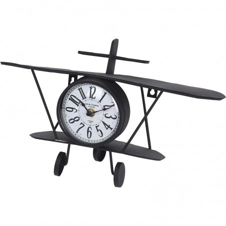 Ceas forma avion, retro, decorativ, metal