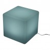 Taburet tip cub, 35x35 cm, iluminare in 16 culori, 4 moduri, telecomanda