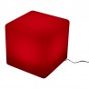Taburet tip cub, 35x35 cm, iluminare in 16 culori, 4 moduri, telecomanda