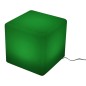 Taburet tip cub, 35x35 cm, iluminare in 16 culori, 4 moduri, telecomanda