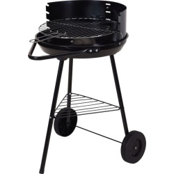 Gratar pe carbuni, forma rotunda, inaltime grilaj reglabila, roti, maner