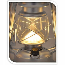 Felinar retro, 16 LED-uri alb cald, maner transport, agatatoare, metal