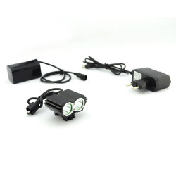 Lanterna far bicicleta dublu LED 2400 Lumeni