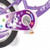 Bicicleta 12 inch, cos cumparaturi, scaun centura papusi, Fair Pony mov