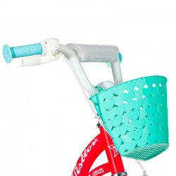 Bicicleta 12 inch, cos cumparaturi, roti ajutatoare, scaun papusi, Princess Cosmic