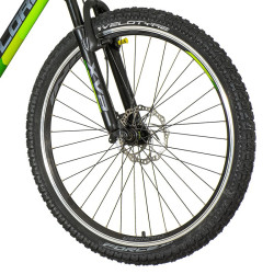 Bicicleta MTB 26 inch, 21 viteze schimbator Power, frane pe disc, suspensii full, Explorer, verde