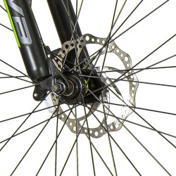 Bicicleta MTB 26 inch, 21 viteze schimbator Power, frane pe disc, suspensii full, Explorer, verde