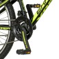 Bicicleta MTB 26 inch, 18 viteze schimbator Shimano, amortizoare, frane pe saboti, Explorer verde neon