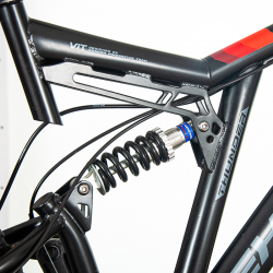 Bicicleta Mountain Bike 26 inch, 21 viteze schimbator Power, frane pe disc, suspensii full, Explorer rosu