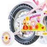 Bicicleta 16 inch, cos si scaun papusi, roti ajutatoare, Princess roz