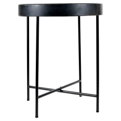 Masuta de cafea cu ceas incorporat, harta lumii, blat sticla securizata, 63x63x70cm