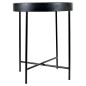 Masuta de cafea cu ceas incorporat, harta lumii, blat sticla securizata, 63x63x70cm