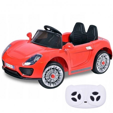 Masina electrica pentru copii, Porsche decapotabila, telecomanda, rosie