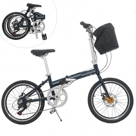 Bicicleta pliabila, roti 20 inch, cadru otel, 7 viteze Shimano, frane pe disc, Phoenix Lincoln