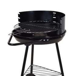 Gratar pe carbuni, forma rotunda, inaltime grilaj reglabila, roti, maner