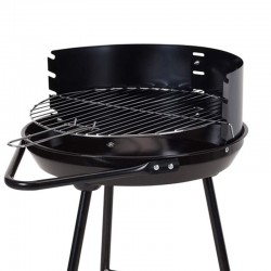 Gratar pe carbuni, forma rotunda, inaltime grilaj reglabila, roti, maner