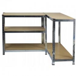 Raft metalic, set 2 bucati 180x90x30 cm, sarcina maxima 875 kg, 5 nivele