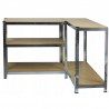 Raft metalic, set 2 bucati 180x90x30 cm, sarcina maxima 875 kg, 5 nivele