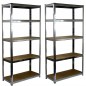 Raft metalic, set 2 bucati 180x90x30 cm, sarcina maxima 875 kg, 5 nivele Raft metalic, set 2 bucati 180x90x30 cm, sarcina maxima 875 kg, 5 nivele
