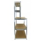 Raft metalic 180x100x30/60 cm, 5 nivele placi MDF Raft metalic 180x100x30/60 cm, 5 nivele placi MDF