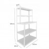 Raft metalic 180x100x30/60 cm, 5 nivele placi MDF