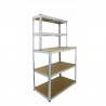 Raft metalic 180x100x30/60 cm, 5 nivele placi MDF