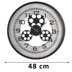 Ceas de perete, forma rotunda, afisaj analog, mecanism Quartz, 48x6 cm