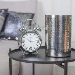 Ceas desteptator, alarma clopotel, afisaj analog cifre arabe si linii, Quartz