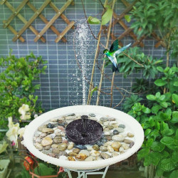 Fantana cu incarcare solara, 4 duze, jet 40 cm, diametru 13 cm, IPX8