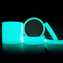 Banda fosforescenta, autoadeziva, lumineaza aqua, lungime rola 25 m
