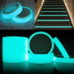 Banda fosforescenta, autoadeziva, lumineaza aqua, lungime rola 25 m