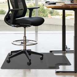 Covoras pentru protectie pardosea, 90x120 cm, spuma memorie 2.2 mm, anti oboseala, negru mat