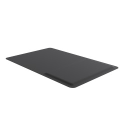 Covoras pentru protectie pardosea, 90x120 cm, spuma memorie 2.2 mm, anti oboseala, negru mat
