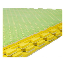 Covor tip puzzle, spuma EVA, 60x60 cm, 2 fete, 4 piese, verde