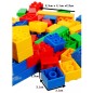 Cuburi de construit, 76 piese colorate, plastic, 3 ani+ Cuburi de construit, 76 piese colorate, plastic, 3 ani+