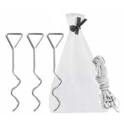 Cort 3x3 m, folie PE 100g/mp, 4 pereti, ferestre, cadru otel, accesorii montare