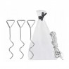 Cort gradina, 3x3 m, 3 pereti, impermeabil, cadru otel, ferestre, albastru inchis