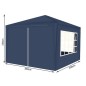 Cort gradina, 3x3 m, 3 pereti, impermeabil, cadru otel, ferestre, albastru inchis Cort gradina, 3x3 m, 3 pereti, impermeabil, cadru otel, ferestre, albastru inchis